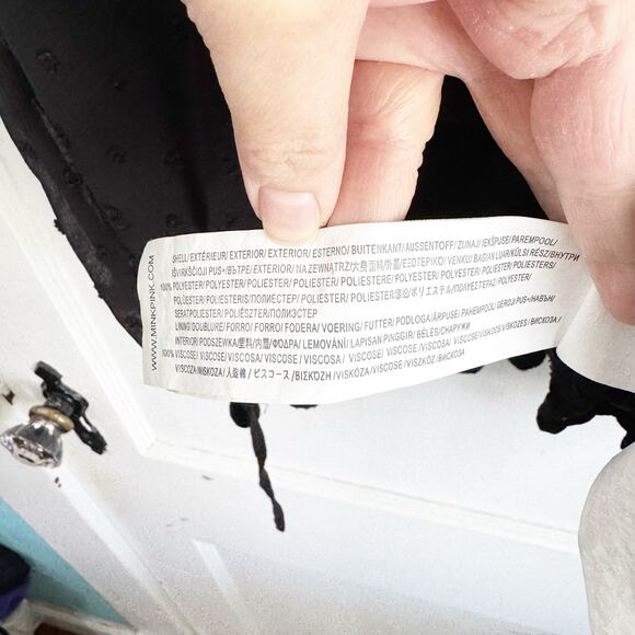 MINKPINK Swiss Dot Black Spaghetti Strap Tank Blouse Boho Bohemian Vibes Size L - Picture 10 of 11